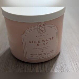 White Barn Rose Water & Ivy Candle - Soft Pink - NEW